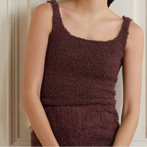 Skims Cozy Knit Teddy Bear Brown Boucle Tank Top Size 2x-3x